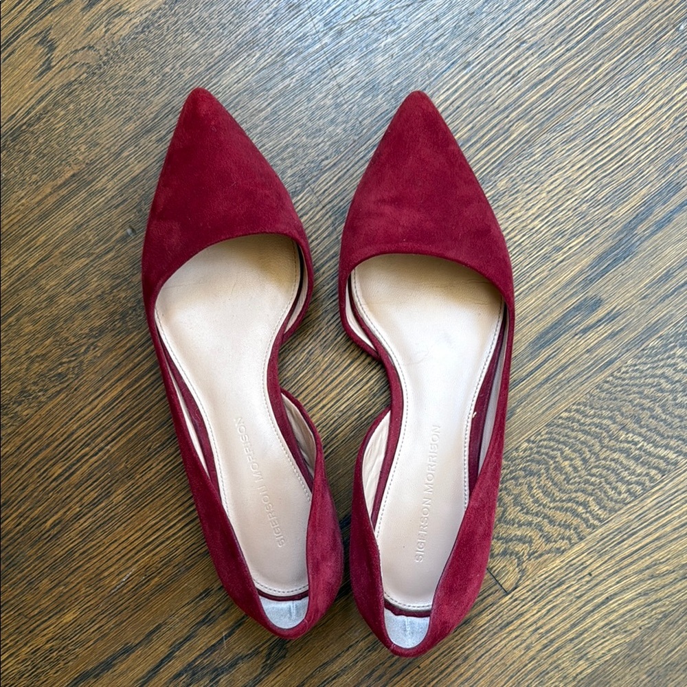 Sigerson Morrison Red Suede Women's Flats